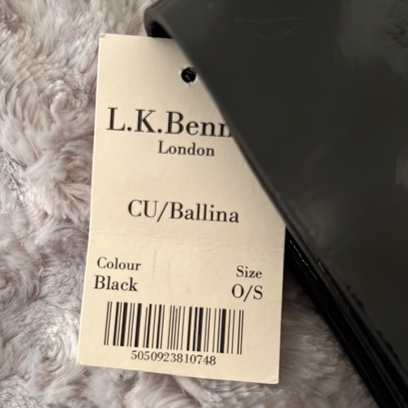 LK Bennett Black Patent Ballina Clutch NWT